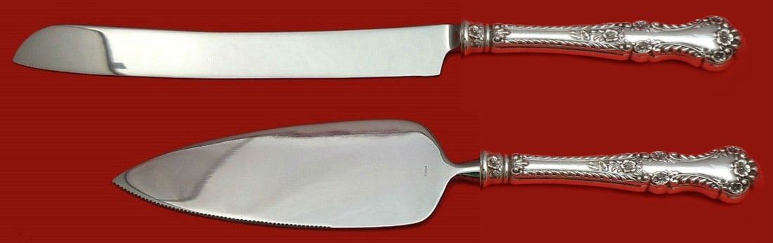 Gorham Cambridge Sterling Silver Wedding Cake Set 2pc Custom Made (1 of 1)