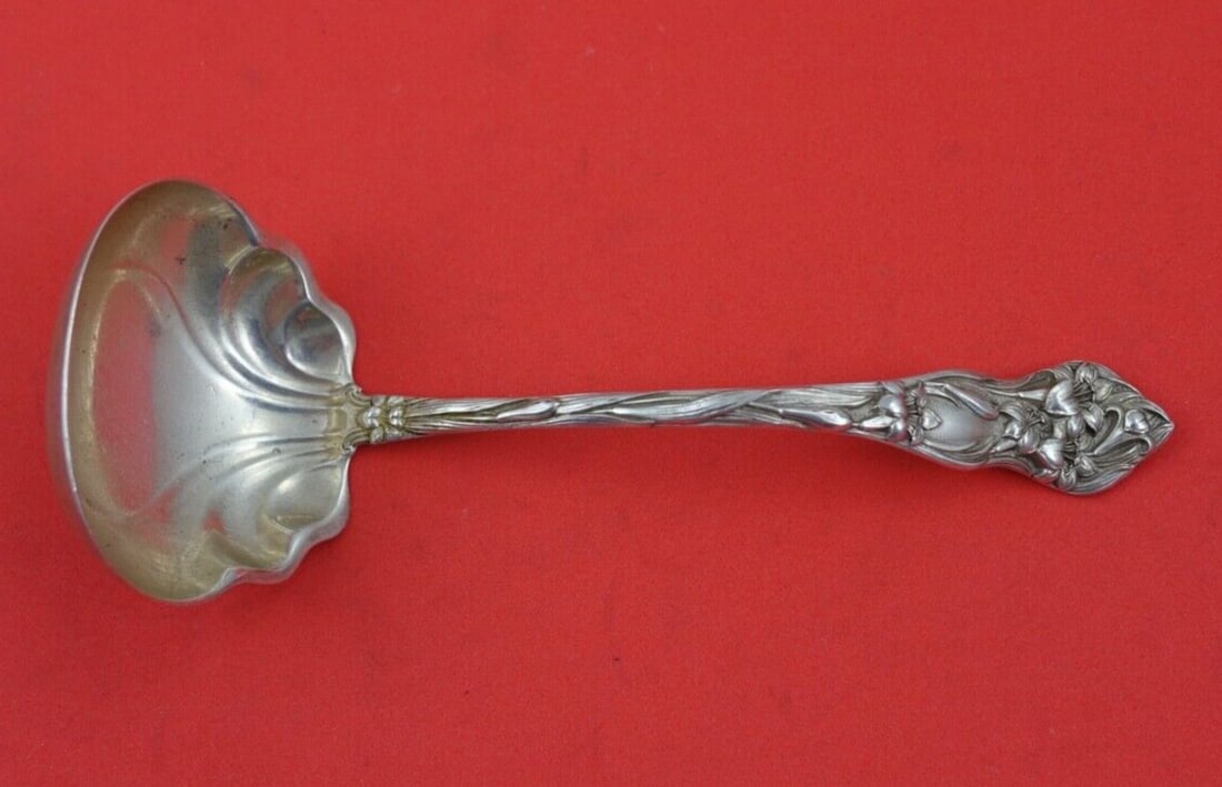 Watson Sterling Silver Fluted Sauce Ladle Lily Pattern 5.5 Inch (1 of 2)