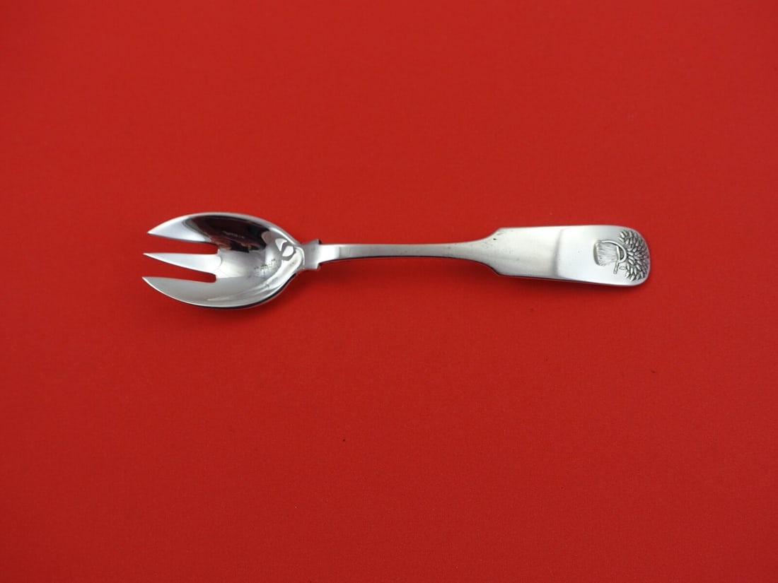 Durgin-Gorham Sheaf of Wheat Sterling Silver Ice Cream Fork 5 3/4": Durgin-Gorham Sheaf of Wheat Sterling Silver Ice Cream Fork 5 3/4" This exquisite ice cream fork is crafted from sterling silver by Durgin-Gorham and features the elegant Sheaf of Wheat pattern. Measu