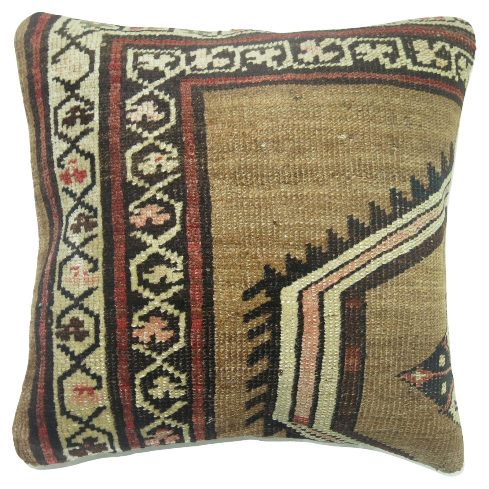 Camel Tribal Bakshaish Rug Pillow 17 x 19 Unique Vintage Decor: Camel Tribal Bakshaish Rug Pillow 17 x 19 Unique Vintage Decor This striking Camel Tribal Bakshaish Rug Pillow showcases a unique blend of traditional and modern design. Crafted from an early 20th-cen