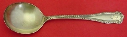 Shreve Marie Louise Sterling Silver Gumbo Soup Spoon Monogrammed 6 3/4" (1 of 1)