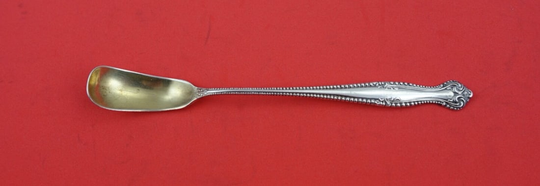 Towle Canterbury Sterling Silver Horseradish Scoop Gold Wash 6 1/4" (1 of 2)
