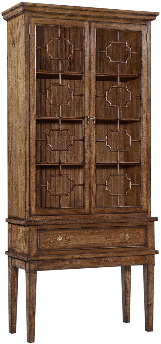 Bella Display Cabinet White Wood with Glass Doors (1 of 4)