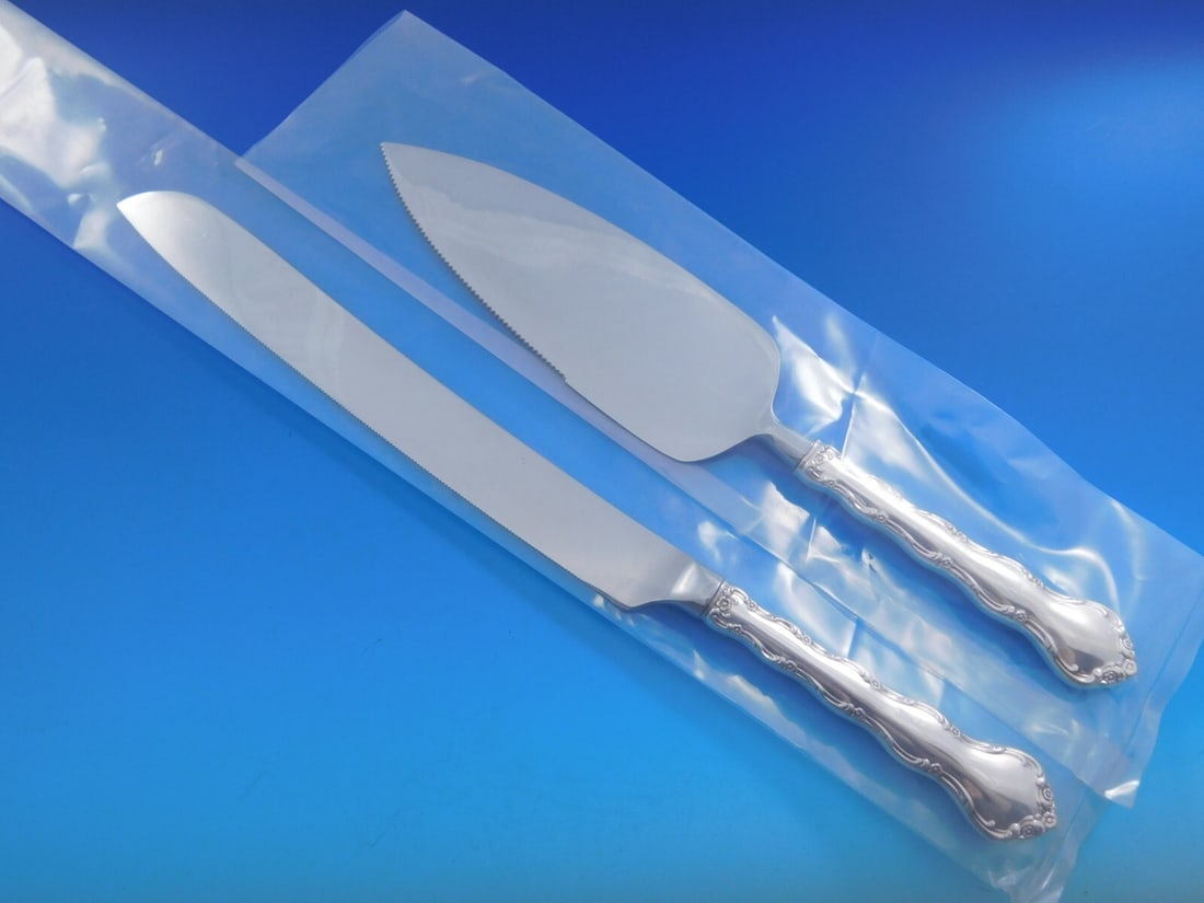 Reed and Barton Tara Sterling Silver Wedding Cake Set 2pc Custom (1 of 10)