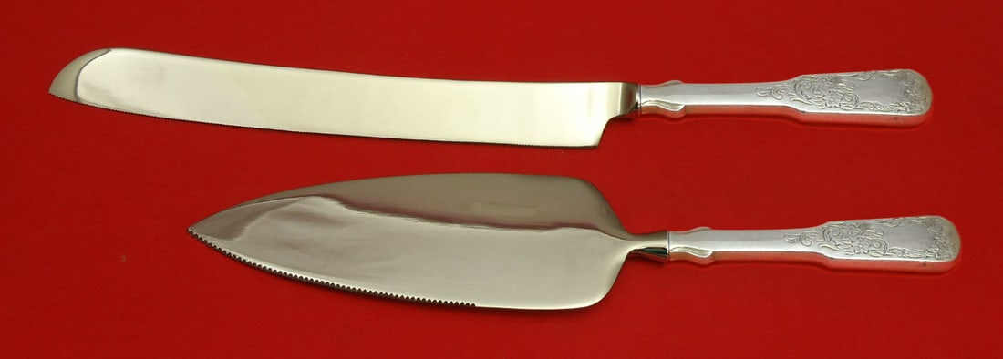 Towle Sterling Silver Wedding Cake Set 2pc Custom 1690 Eng (1 of 1)