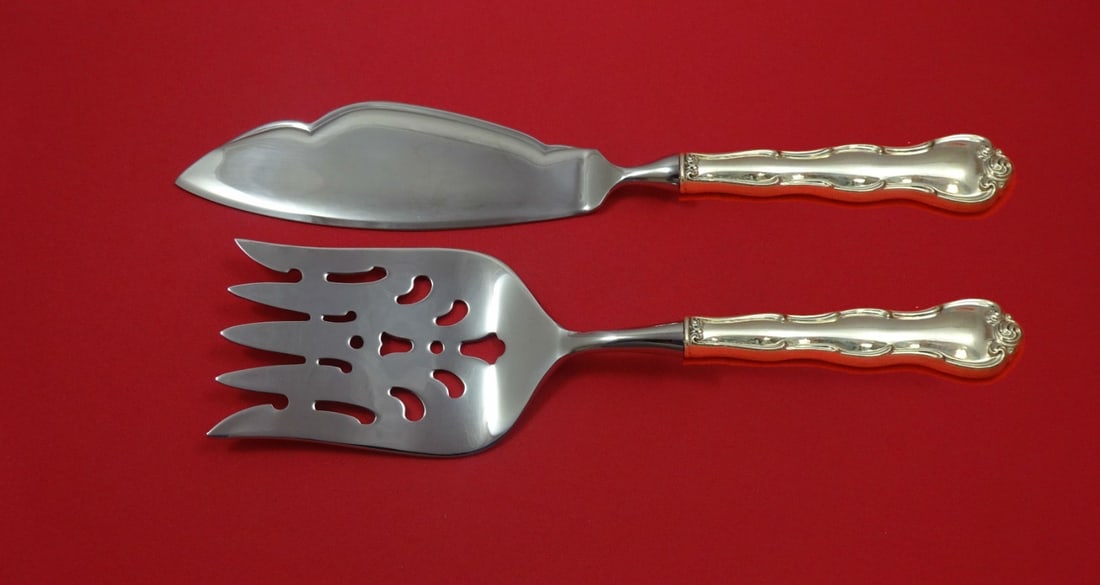 Gorham Rondo Sterling Silver Fish Serving Set 2 Piece Custom Made (1 of 1)