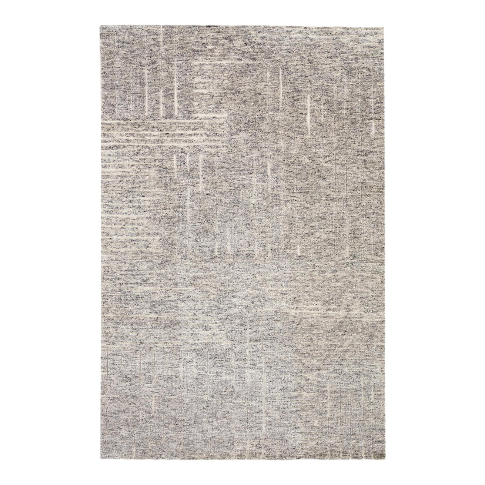 Handmade Gray Wool Rug Modern Moroccan Minimalist Safi Collection: Handmade Gray Wool Rug Modern Moroccan Minimalist Safi Collection Experience the elegance of contemporary design with this exquisite modern Moroccan-style rug. Hand-knotted from premium wool, this rug