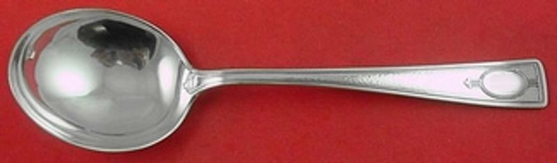 Wallace Carthage Sterling Silver 6 5/8" Gumbo Soup Spoon: Wallace Carthage Sterling Silver 6 5/8" Gumbo Soup Spoon This exquisite gumbo soup spoon is part of the Carthage pattern by Wallace, crafted from high-quality sterling silver. Measuring 6 5/8 inches,
