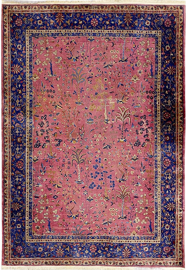 Antique Tabriz Wool Rug 9.11 x 11.9 Trees Design: Antique Tabriz Wool Rug 9.11 x 11.9 Trees Design Free continental US Shipping This stunning Antique Tabriz Wool Rug features an intricate tree design and measures 9.11 x 11.9 feet. It is crafted from