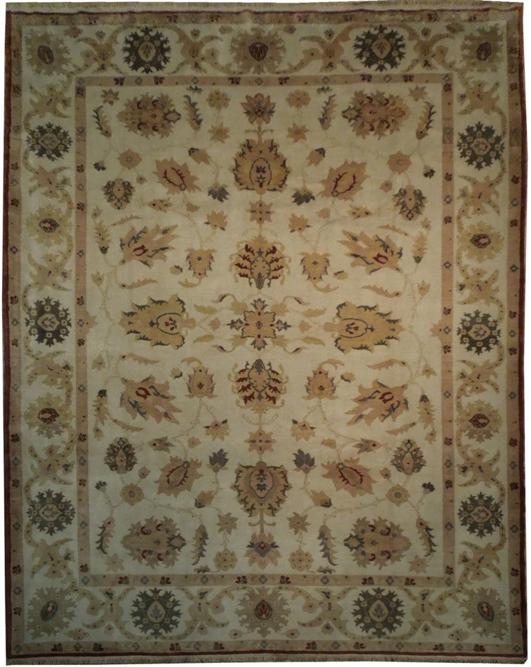 Elegant 8'6 x 10'6 Beige Vegetable Dyed Handmade Rug (1 of 6)