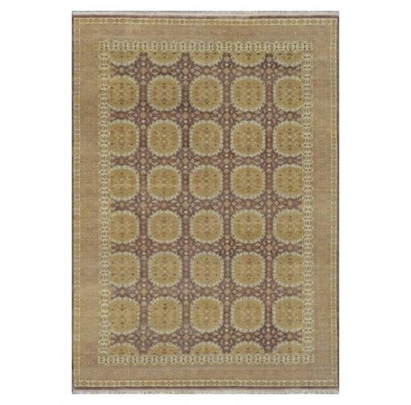 8.8 x 11.8 Handmade Agra Rug with Geometric Patterns: 8.8 x 11.8 Handmade Agra Rug with Geometric Patterns Free continental US Shipping Enhance your home decor with the stunning 8.8 x 11.8 Agra Elegant Rug, a masterpiece of traditional Indian craftsmansh