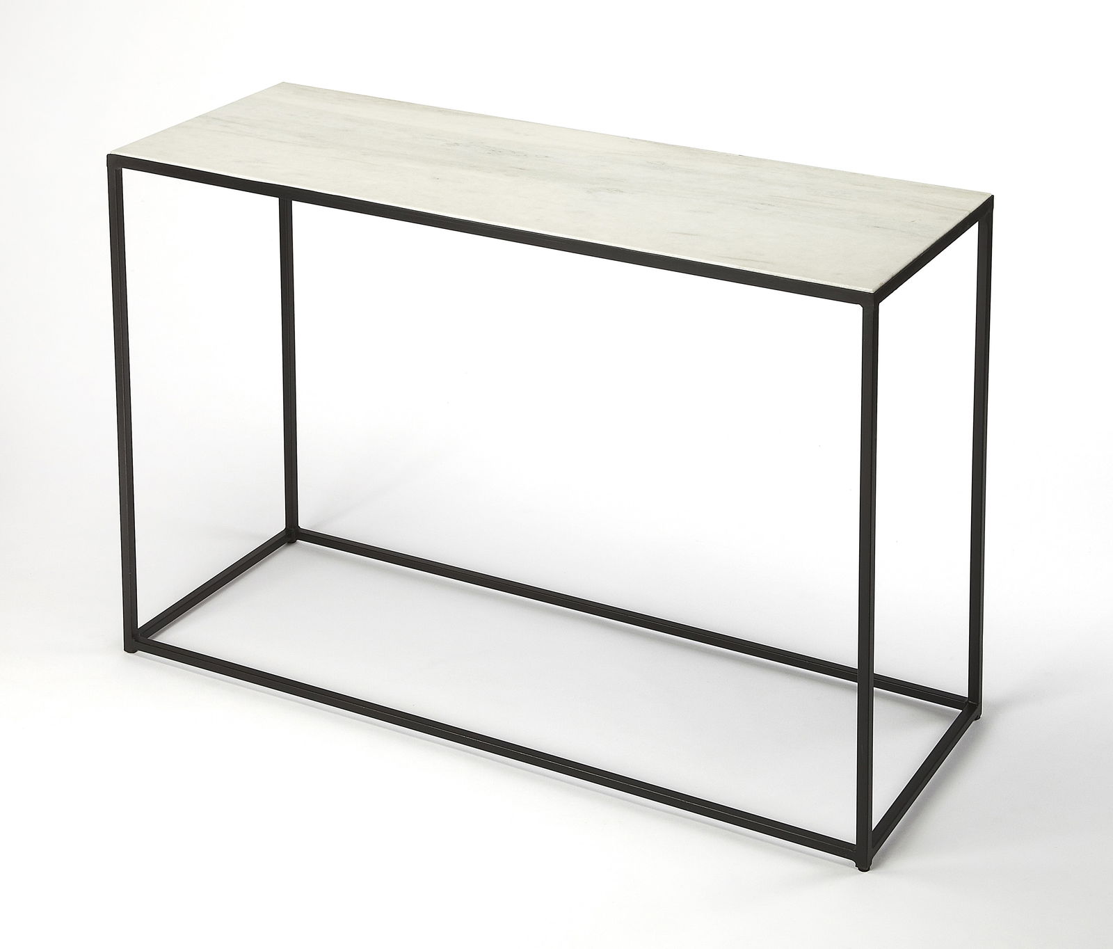 Butler Modern White Marble Console Table Minimalist Design 43.5in (1 of 2)