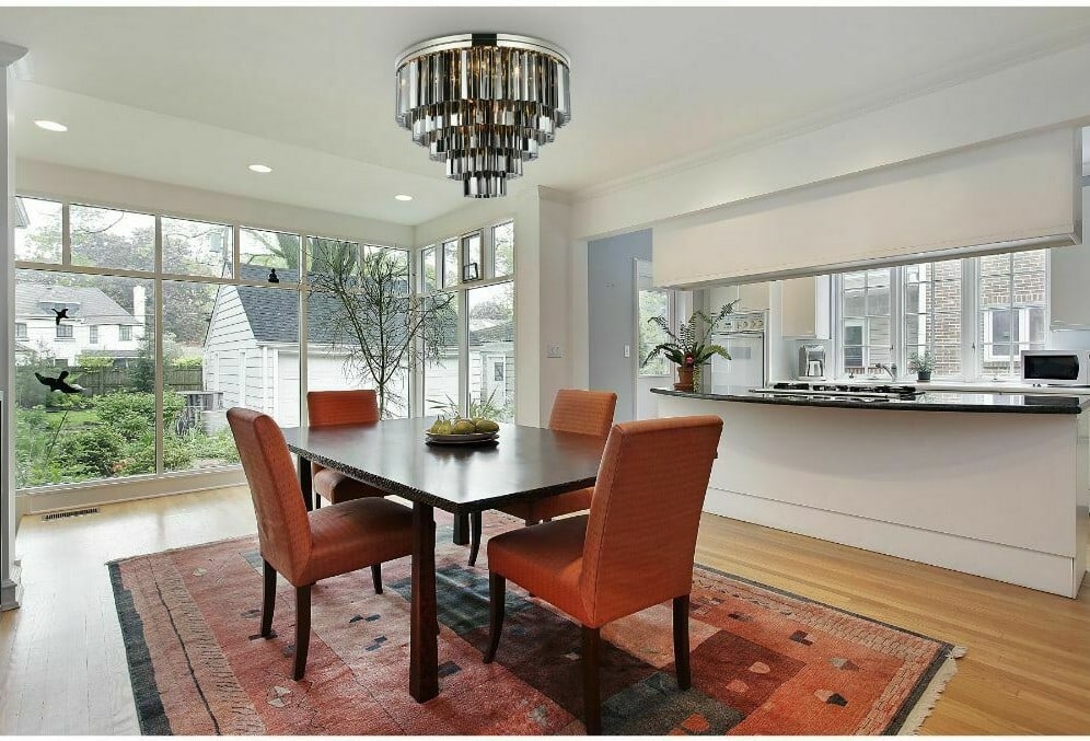 Sydney 17 Light Polished Nickel Crystal Flush Mount Chandelier 32 Inch: Sydney 17 Light Polished Nickel Crystal Flush Mount Chandelier 32 Inch Illuminate your space with this stunning 17-light flush mount chandelier, featuring a contemporary design with a polished nickel