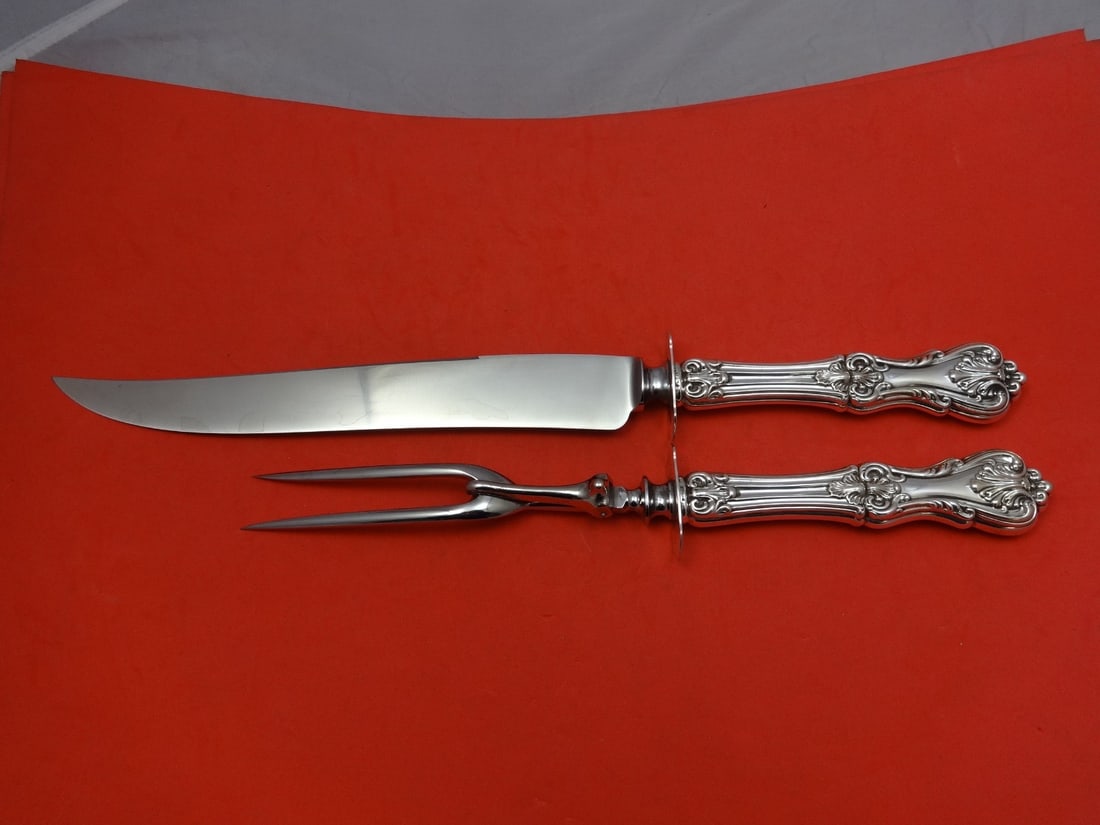 Frank Smith Federal Cotillion Sterling Silver Carving Set 2pc 15 1/2" Knife (1 of 1)
