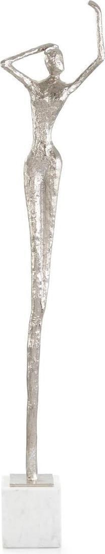 John-Richard 52 Inch Nickel Female Sculpture Decor: John-Richard 52 Inch Nickel Female Sculpture Decor Enhance your space with this elegant Nickel Female Sculpture, a stunning piece of decor that showcases the artistry of a posing female figure. Standi