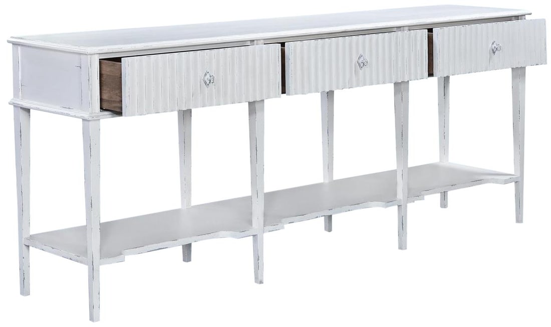 Taylor Transitional Console Table 90in White Soft-Close - 4