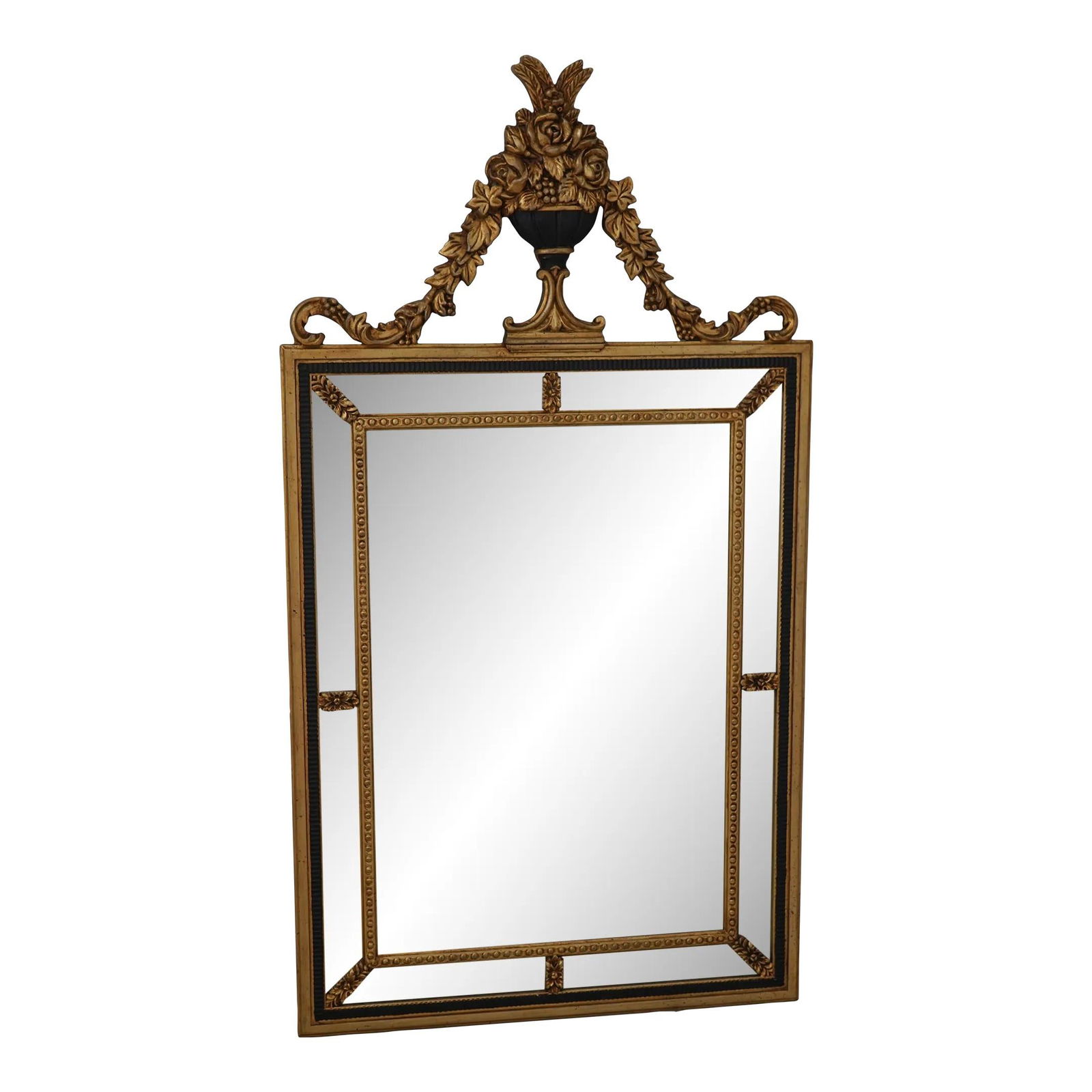 Labarge Adam Style Gold & Black Beveled Mirror 32 x 58.5 (1 of 10)