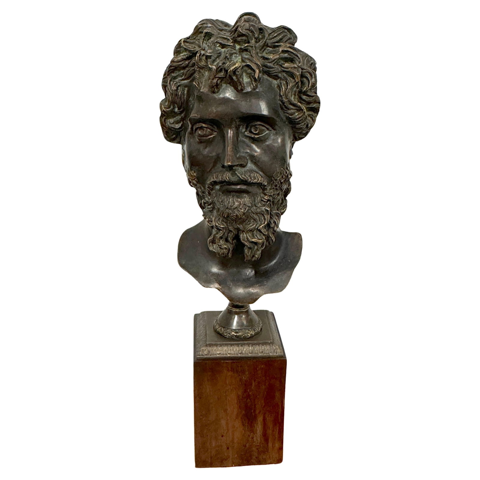 20th Century Grand Tour Bronze Bust of Roman Man Italy: 20th Century Grand Tour Bronze Bust of Roman Man Italy This stunning Grand Tour Roman-style bronze bust of a man, crafted in Italy during the 20th century, is a remarkable piece that reflects classica