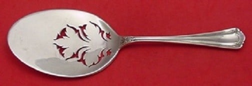 Stuart by Whiting Sterling Silver 8 3/4 Inch Waffle Server Pierced Design: Stuart by Whiting Sterling Silver 8 3/4 Inch Waffle Server Pierced Design This exquisite waffle server from Stuart by Whiting is crafted from high-quality sterling silver, showcasing a beautifully pie
