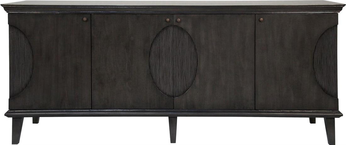 Dumont French Style Sideboard in Pale Mahogany with Brass Pulls: Dumont French Style Sideboard in Pale Mahogany with Brass Pulls Enhance your living space with the Elegant Dumont Sideboard, a stunning piece designed in a vintage style that adds sophistication to an