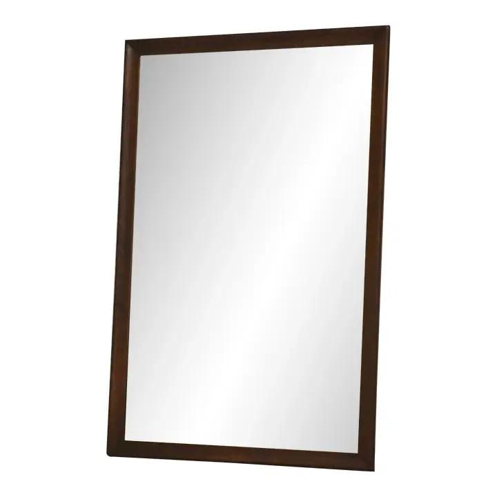 Mid Century Modern Broyhill Saga Star Etched Mirror 28.75 x 42.75: Mid Century Modern Broyhill Saga Star Etched Mirror 28.75 x 42.75 This stunning mid-century modern mirror features a beautiful walnut color frame adorned with etched star designs, crafted by Broyhill