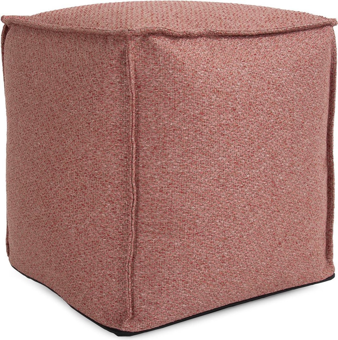 Howard Elliott Pink Panama Collection Square Pouf with Removable Cover: Howard Elliott Pink Panama Collection Square Pouf with Removable Cover Add a touch of contemporary style to your living space with this Pink Panama Collection Pouf. This versatile piece, designed as a