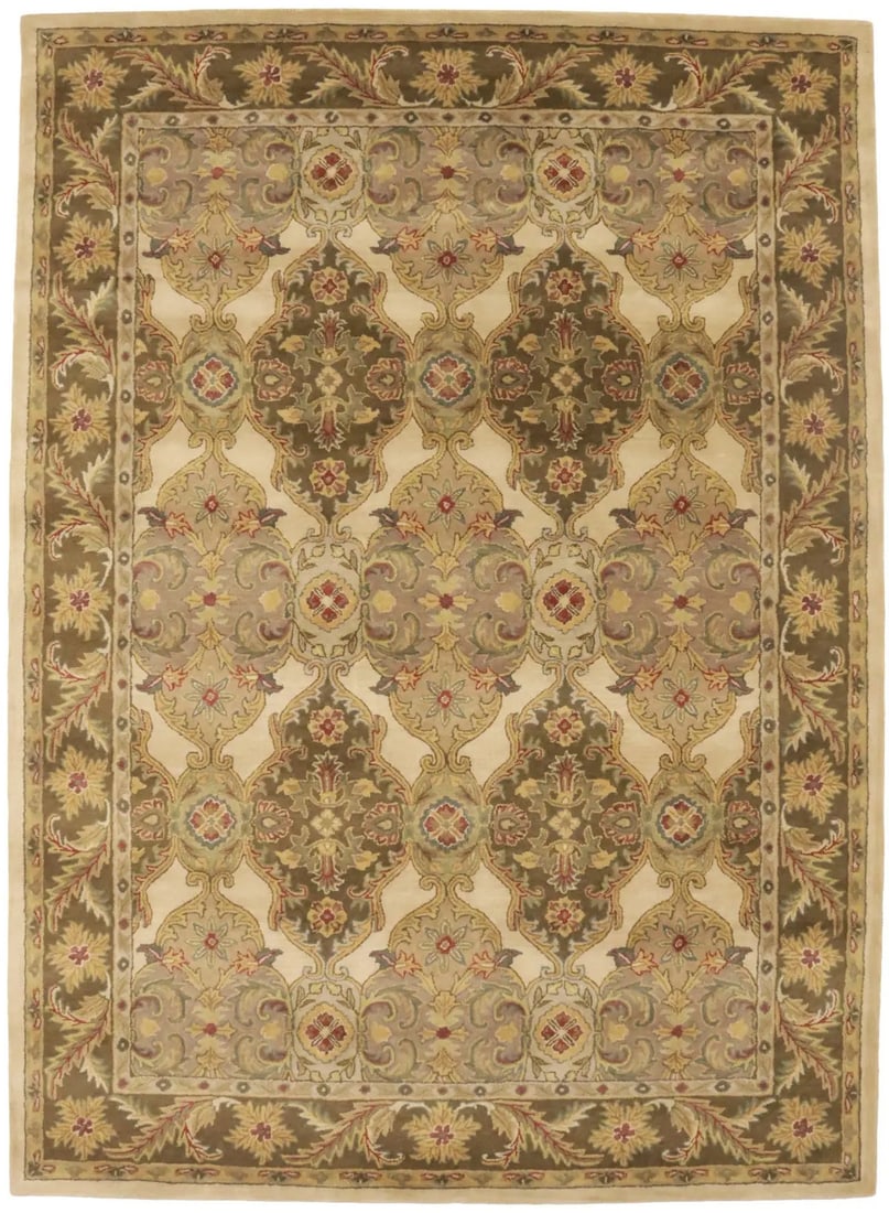 Hand-Tufted Wool Area Rug 8'0" x 11'0" Modern Floral Pattern for Living Room: Hand-Tufted Wool Area Rug 8'0" x 11'0" Modern Floral Pattern for Living Room This hand-tufted area rug features a modern floral design, offering a plush and comfortable texture. Made from wool, it sho