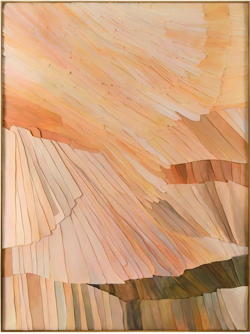 John-Richard Robat's Birds of a Feather Wall Art Gold Frame: John-Richard Robat's Birds of a Feather Wall Art Gold Frame Elevate your space with this stunning wall art titled "Robat's Birds of a Feather" by John-Richard. This elegant piece features a vertical o