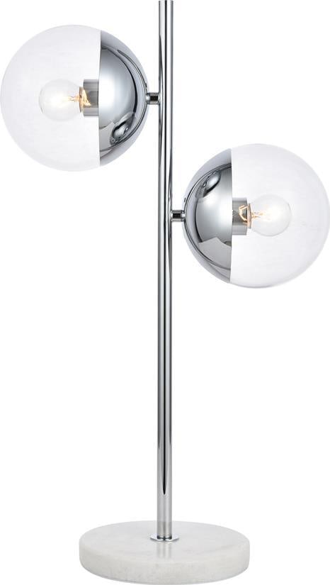 Elegant Lighting Chrome Table Lamp Transitional Style 23H 13.50W 7D: Elegant Lighting Chrome Table Lamp Transitional Style 23H 13.50W 7D Illuminate your space with this sleek chrome table lamp from the Eclipse collection, designed to enhance modern ambiance. Standing a