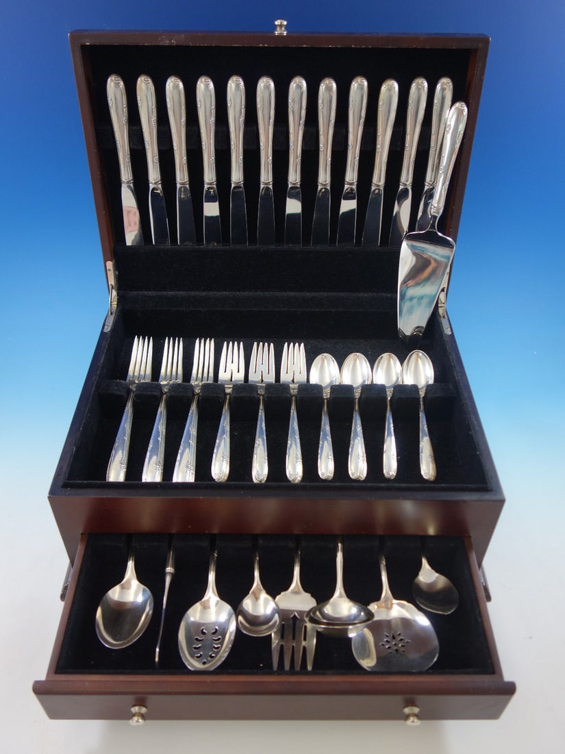 Towle Madeira Sterling Silver Flatware Set for 12 58 Pieces with Storage Chest (1 of 11)
