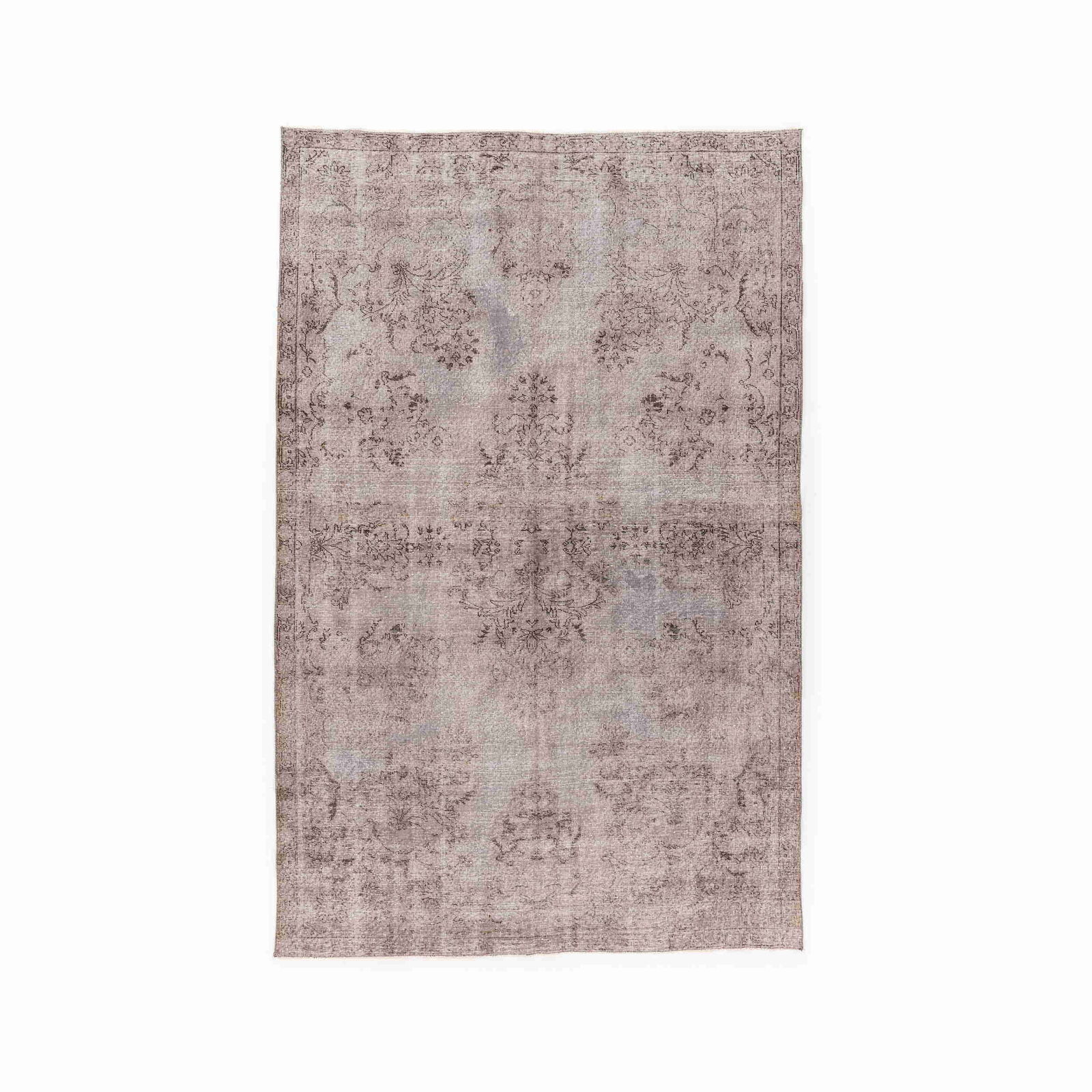 Authentic Vintage Handmade Wool on Cotton Carpet 77.6x121.3 Inches: Authentic Vintage Handmade Wool on Cotton Carpet 77.6x121.3 Inches This authentic handmade vintage carpet is meticulously crafted from a blend of wool on cotton, showcasing exquisite craftsmanship and
