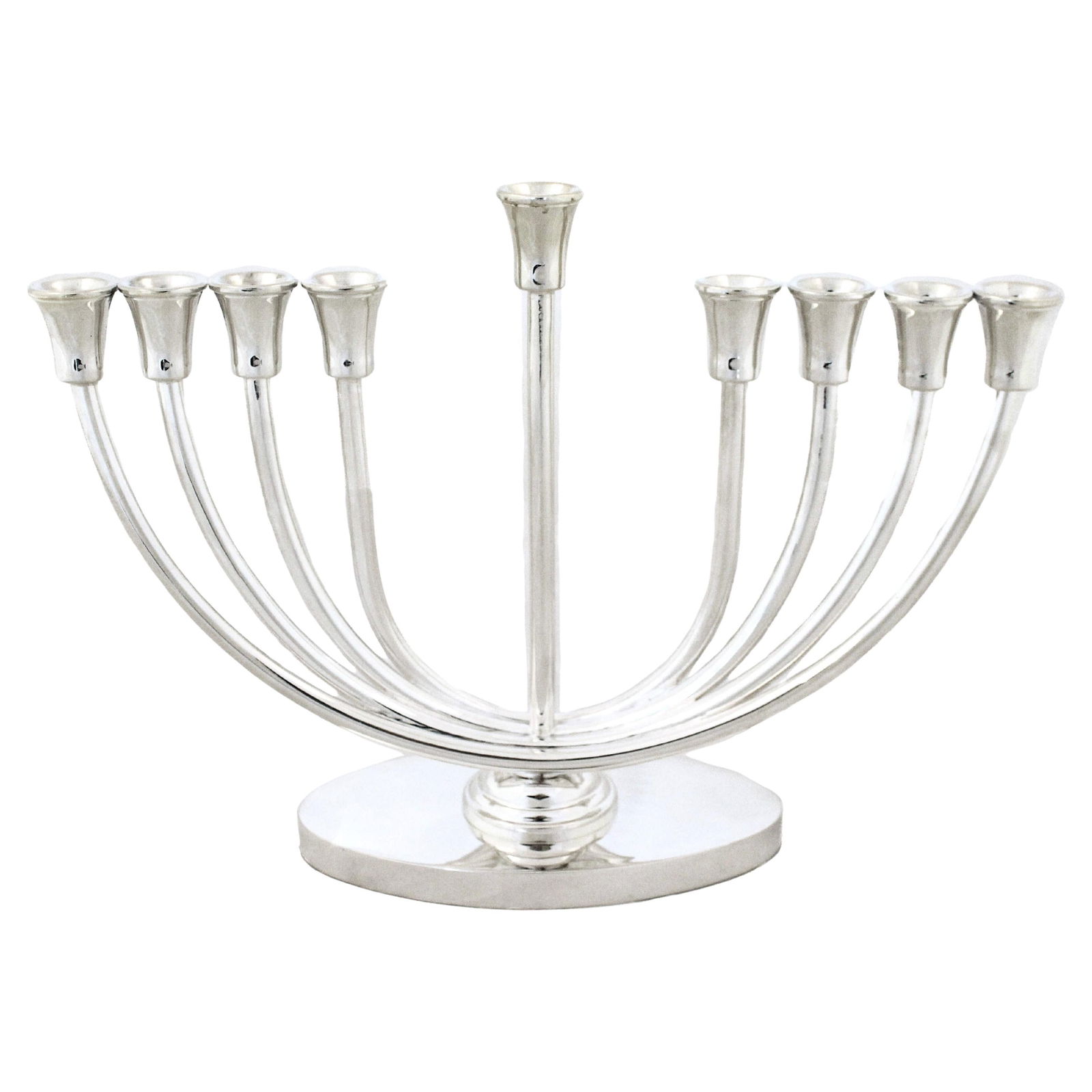 Contemporary Sterling Silver Menorah from Italy 9 in (1 of 6)