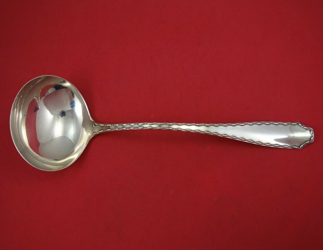 Tiffany & Co Marquise Sterling Silver Soup Ladle 12 3/4 inches: Tiffany & Co Marquise Sterling Silver Soup Ladle 12 3/4 inches This elegant sterling silver soup ladle from Tiffany & Co. is part of the Marquise pattern, showcasing timeless craftsmanship and exquisi