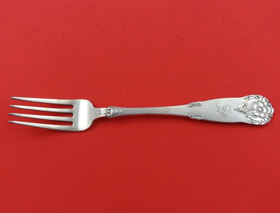 Th. Olsens Hardanger Sterling Silver Luncheon Fork 7.25" Heirloom Flatware: Th. Olsens Hardanger Sterling Silver Luncheon Fork 7.25" Heirloom Flatware Elevate your dining experience with this exquisite Hardanger luncheon fork by Th. Olsens. Crafted from high-quality sterling