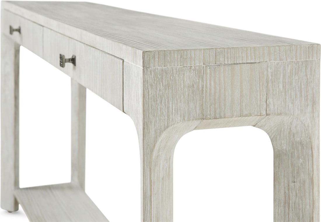 Theodore Alexander Breeze Console Table Sea Salt Finish Rectangular: Theodore Alexander Breeze Console Table Sea Salt Finish Rectangular Introducing the Theodore Alexander Breeze Modern Console Table, a stylish addition to any contemporary space. This console table fea