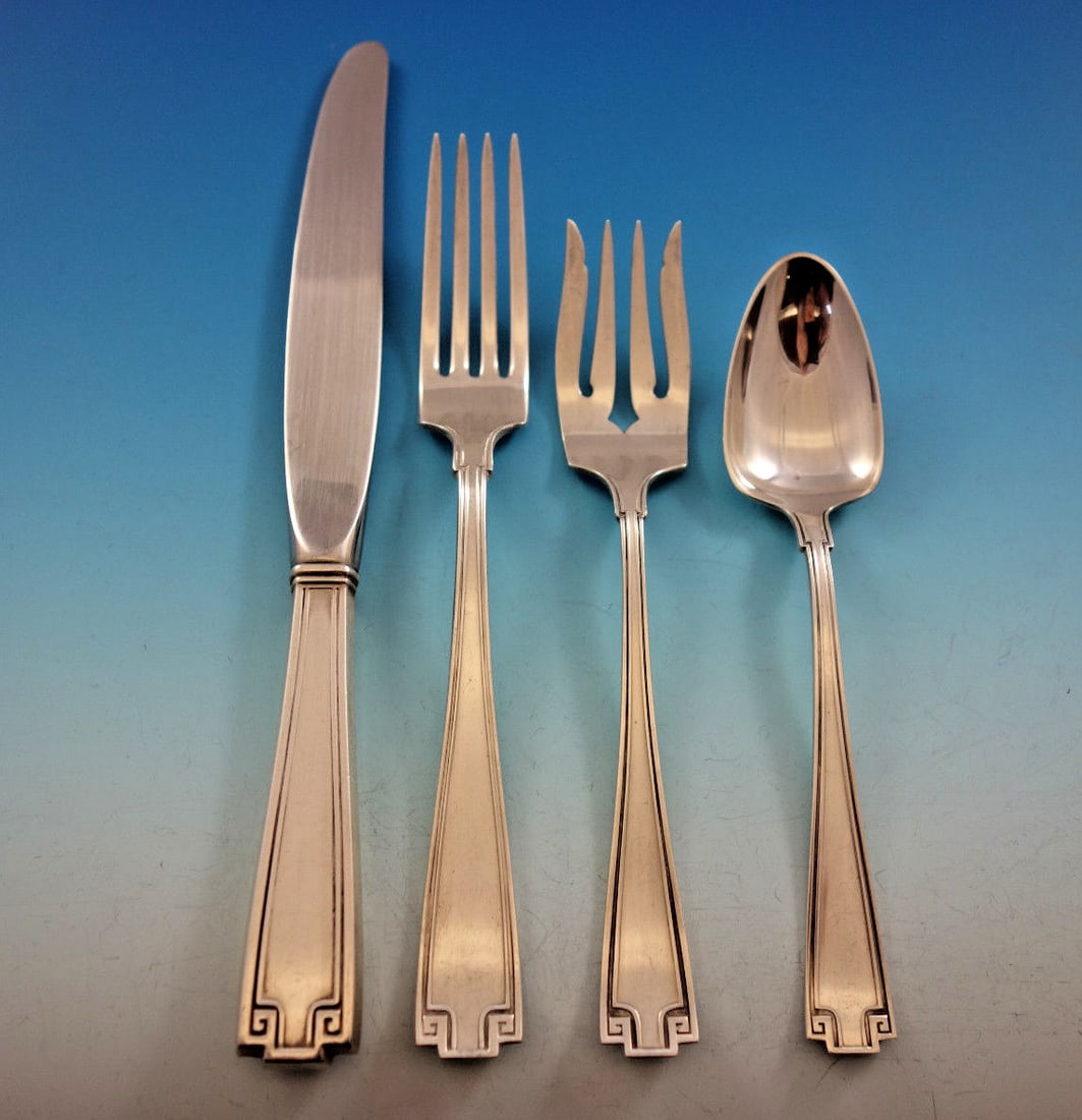Gorham Etruscan Sterling Silver Flatware Set for 8 40 Pieces (1 of 9)