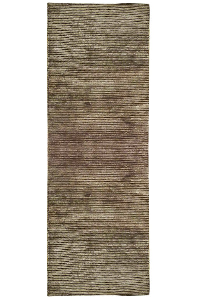 2.9 x 9 Handmade Tan Brown Nepali Wool Silk Runner: 2.9 x 9 Handmade Tan Brown Nepali Wool Silk Runner Free continental US Shipping Introduce understated luxury to your home with this exquisite 2.9 x 9 Brown Nepali Wool & Silk Handmade Runner. Handcraf