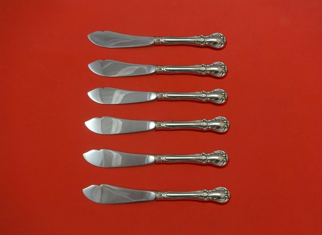 Towle Old Master Sterling Silver 6pc Trout Knife Set Custom Made: Towle Old Master Sterling Silver 6pc Trout Knife Set Custom Made Enhance your dining experience with this exquisite 6-piece Trout Knife Set crafted by Towle in the elegant Old Master pattern. Each kni