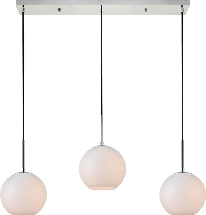 Elegant Lighting Baxter Chrome Pendant Light 36W UL-Listed: Elegant Lighting Baxter Chrome Pendant Light 36W UL-Listed Illuminate your dining space with this elegant modern chrome pendant light from the Baxter collection. Designed in a transitional style, it f