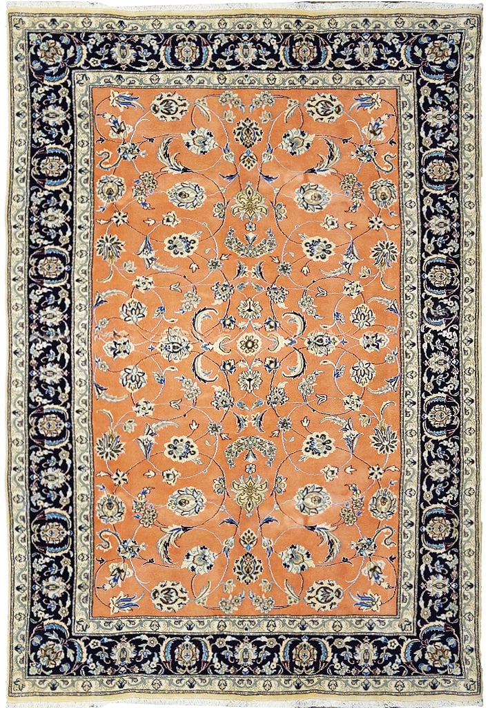 Exquisite Hand-Knotted 6x10 Persian Rug Coral Blue: Exquisite Hand-Knotted 6x10 Persian Rug Coral Blue Free continental US Shipping Elevate your living space with the exquisite 6' x 10' Quality Persian Rug in Coral Blue. This stunning area rug showcase
