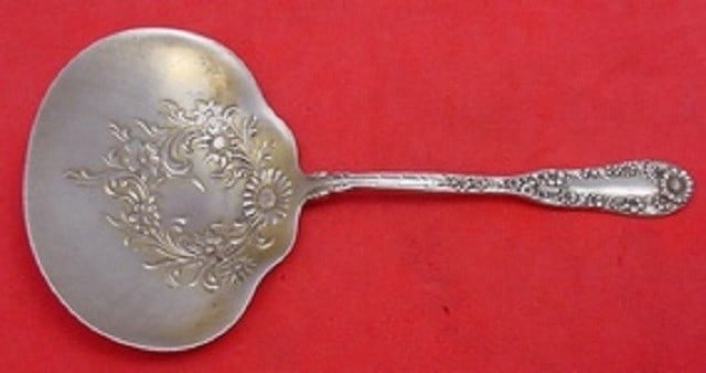 Dominick & Haff Number 10 Sterling Silver Nut Spoon Gold Wash 5 Inch: Dominick & Haff Number 10 Sterling Silver Nut Spoon Gold Wash 5 Inch This exquisite nut spoon features the elegant Number 10 pattern by Dominick & Haff. Crafted from high-quality sterling silver, it s