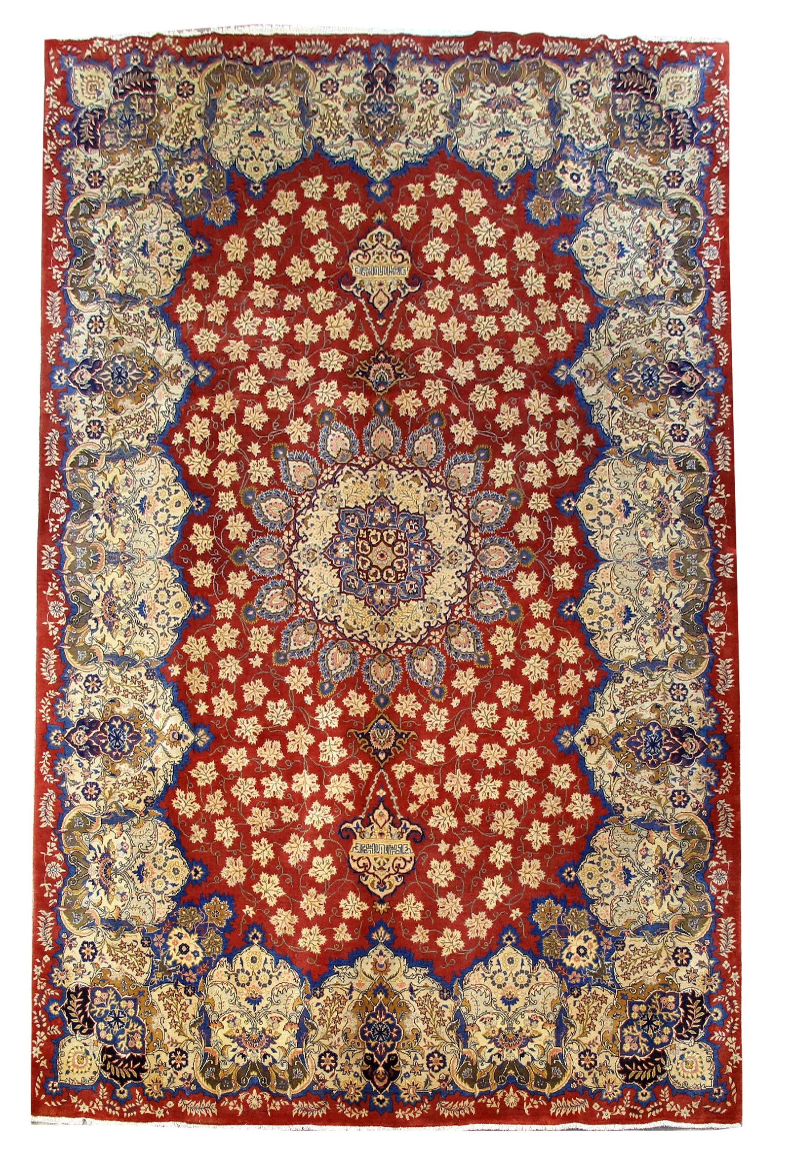 Handcrafted Red Persian Najafabad Rug 7'9 x 12'1 Silk-like Pile: Handcrafted Red Persian Najafabad Rug 7'9 x 12'1 Silk-like Pile Free continental US Shipping Enhance your living space with this exquisite handcrafted Red Persian Najafabad Rug, measuring 7' 9" x 12'