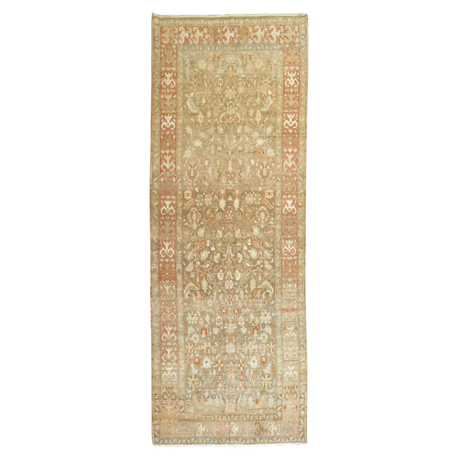 Antique Persian Malayer Runner 51 x 128 Hand-Knotted Wool Iran Circa 1920 (1 of 10)
