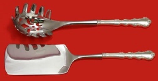 International Sterling Silver Angelique 2pc Serving Set with Hollow Handles: International Sterling Silver Angelique 2pc Serving Set with Hollow Handles This elegant 2-piece serving set from the Angelique pattern by International Sterling is a beautiful addition to any dining