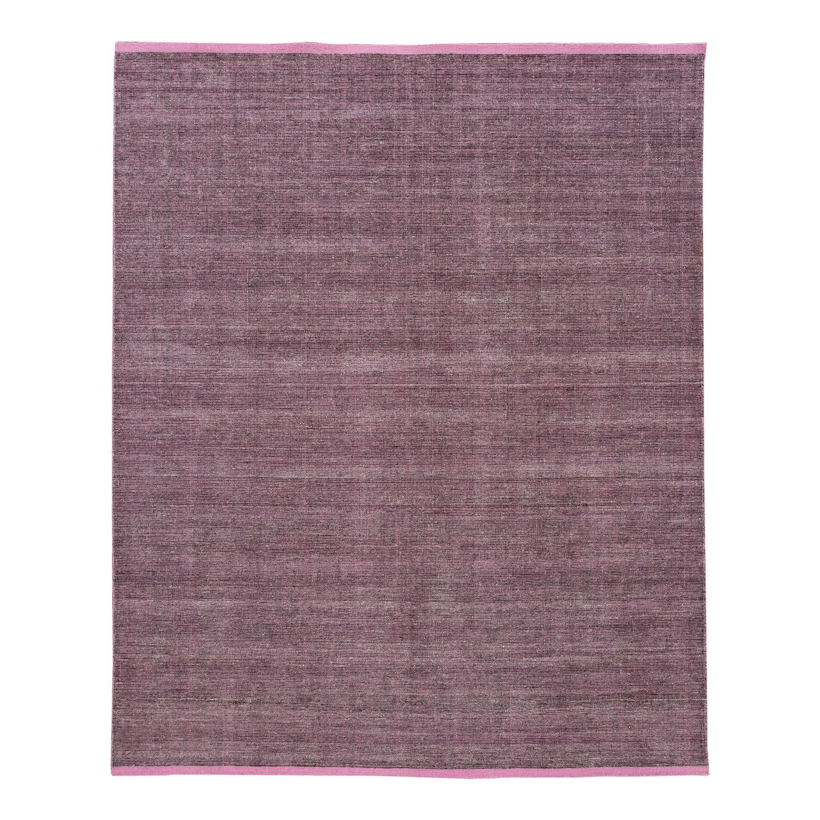 Pink Handmade Bamboo Silk Boho Rug 9x12: Pink Handmade Bamboo Silk Boho Rug 9x12 Enhance your space with this stunning modern handmade rug, crafted from a blend of bamboo and silk. Featuring a beautiful gray and pink field, this boho-style r