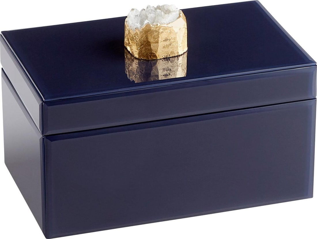 Cyan Organic Modern Black Glass Storage Box 12.25L (1 of 2)