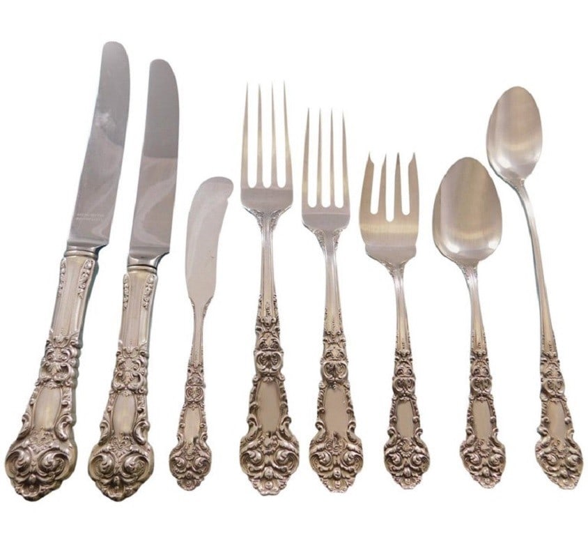 Reed & Barton French Renaissance Sterling Silver Flatware Set 70 pcs (1 of 7)