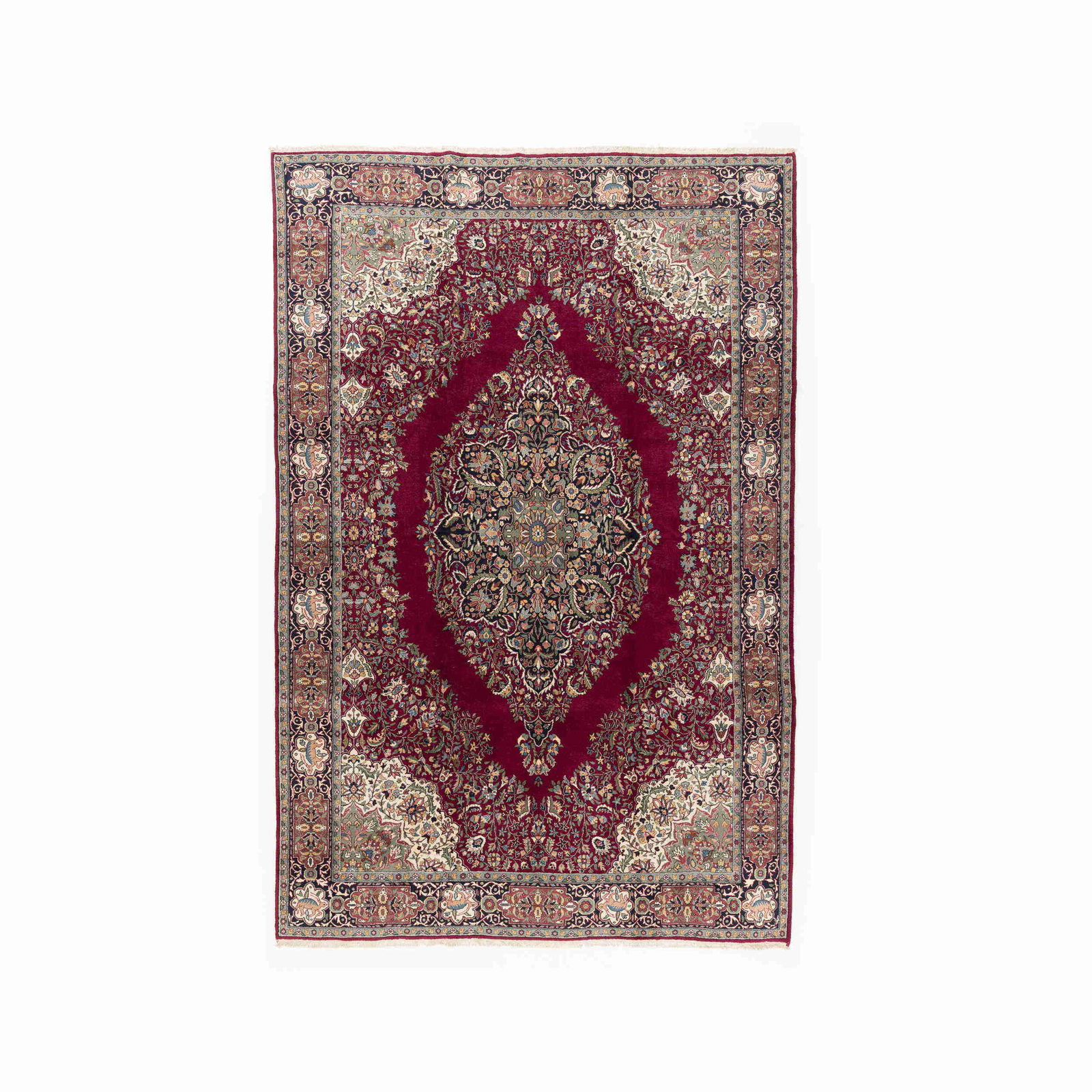 Authentic Handmade Ladik Wool on Cotton Carpet 106.3 x 161.4: Authentic Handmade Ladik Wool on Cotton Carpet 106.3 x 161.4 Experience the beauty of authentic craftsmanship with this Handmade Ladik Wool on Cotton Carpet. This exquisite piece showcases a tradition