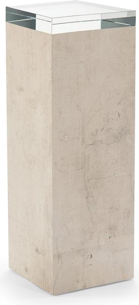 John-Richard Tiza Gesso Crystal Top Pedestal 35 Inches: John-Richard Tiza Gesso Crystal Top Pedestal 35 Inches This elegant pedestal showcases a stunning Tiza Gesso finish complemented by crystal accents, making it a perfect addition to any space. With a h