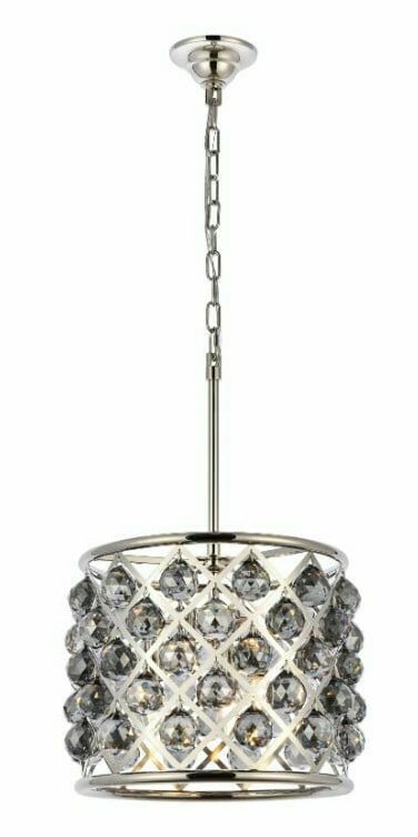 Madison 4-Light Polished Nickel Crystal Chandelier 14": Madison 4-Light Polished Nickel Crystal Chandelier 14" Illuminate your space with this stunning Crystal Balls Chandelier Light Fixture, featuring a polished nickel finish and adorned with elegant gold